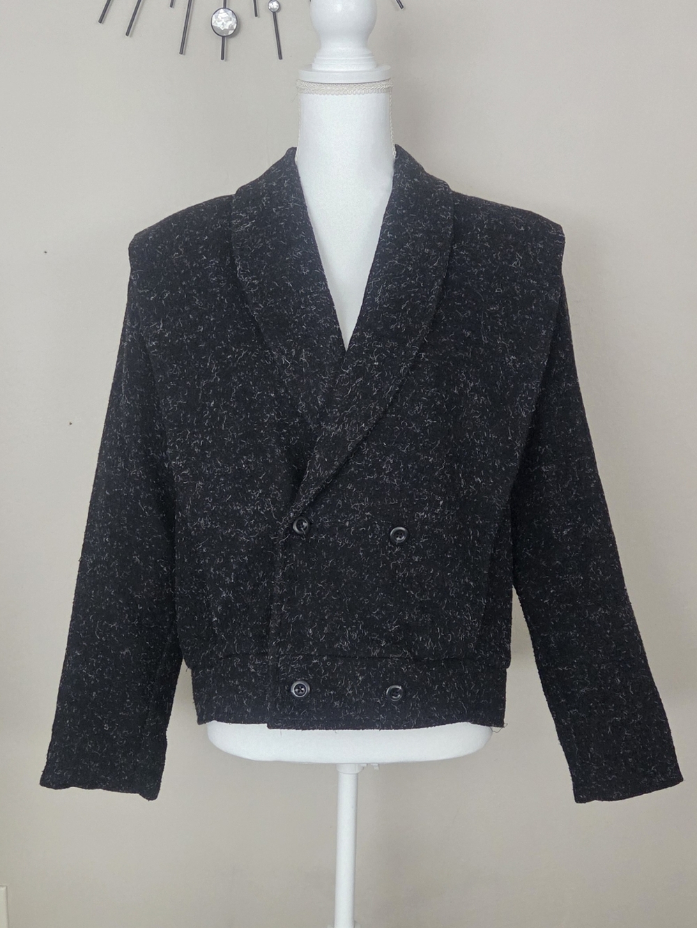 Vintage 1980s Made in U.S.A Double Breast Wool Blazer